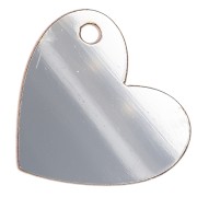 Heart pendant 39x45mm plexiglass mirror effect - Partenaire Particulier - Brown