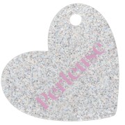 Silver - Heart pendant 39x45mm acrylic - Perleuse - Pailleté Argenté AB - Rose clair x1 Heart pendant 39x45mm acrylic - Perleuse - Pailleté Argenté AB - Rose clair x1