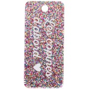 White - Rectangle pendant 55x25mm acrylic - Les copines d'abord - Multicolored glitter Rectangle pendant 55x25mm acrylic - Les copines d'abord - Multicolored glitter