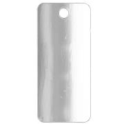 Rectangle pendant 55x25 mm plexiglass - mirror effect - Papy cool - Silver x1