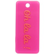 Orange - Pendant rectangle 55x25mm acetate - Oh la la ! - Fluorescent pink - Orange x1 Pendant rectangle 55x25mm acetate - Oh la la ! - Fluorescent pink - Orange x1