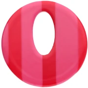 Round hollow acetate pendant 21 mm - Pink - Red stripes x1