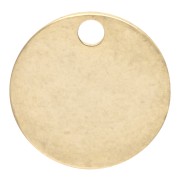 Smooth Round Sequins, 8 mm - Fine gold plated x10