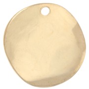 24 Carats gold - 12 mm Wavy Round Sequins - Fine gold plated x5 12 mm Wavy Round Sequins - Fine gold plated x5