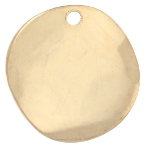 12 mm Wavy Round Sequins - Fine gold plated x5