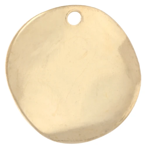 12 mm Wavy Round Sequins - Fine gold plated x5