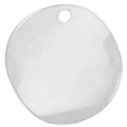 12 mm Wavy Round Sequins - Fine silver plated x5