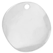 12 mm Wavy Round Sequins - Fine silver plated x5