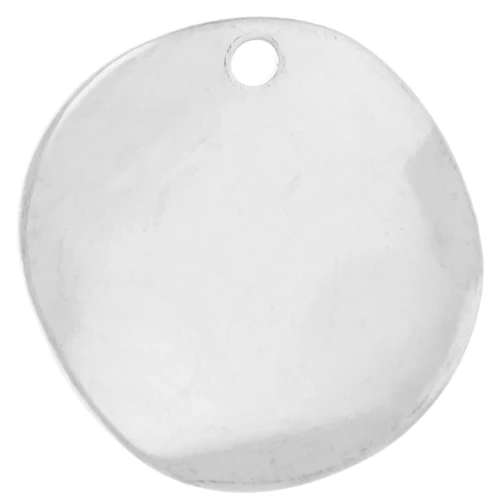 12 mm Wavy Round Sequins - Fine silver plated x5