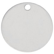 14 mm engraving sequin - thickness 0.4 mm - 925 Sterling Silver x1