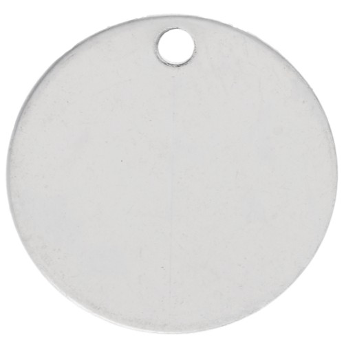 14 mm engraving sequin - thickness 0.4 mm - 925 Sterling Silver x1