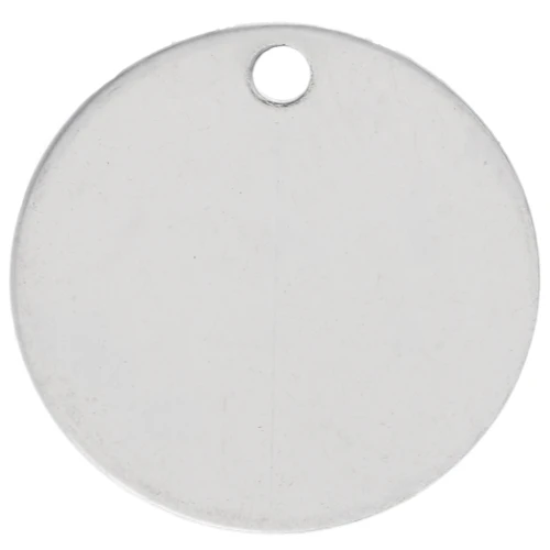 14 mm engraving sequin - thickness 0.4 mm - 925 Sterling Silver x1