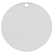 Engraving sequin, 20 mm - thickness 0.4 mm - 925 Sterling Silver x1|raw }}