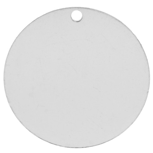 Engraving sequin, 20 mm - thickness 0.4 mm - 925 Sterling Silver x1