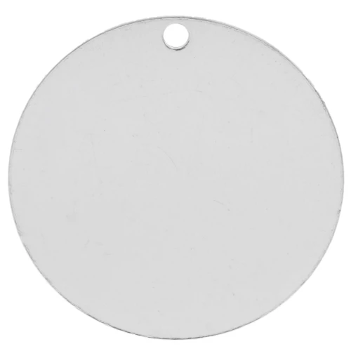 Engraving sequin, 20 mm - thickness 0.4 mm - 925 Sterling Silver x1