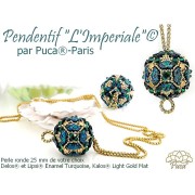 Delos® Glass Beads by Puca® 6x11 mm - Enamel Turquoise x10g