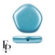 Opaque White - Glass bead pentagon 15x15 mm The Cute Polygon - Pastel Aqua x4 Glass bead pentagon 15x15 mm The Cute Polygon - Pastel Aqua x4