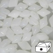 Diamonduo 2-hole 5x8mm White Alabaster x10g|raw }}