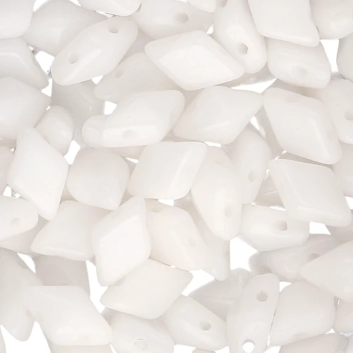 Diamonduo 2-hole 5x8mm White Alabaster x10g