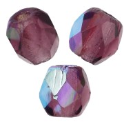 3 mm Facets - Dark Amethyst AB x50