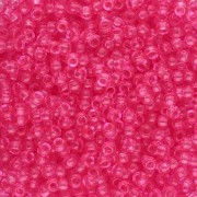 Seed beads Miyuki 11/0 1308 - Dyed Transparent Bubble Gum Pink x8g
