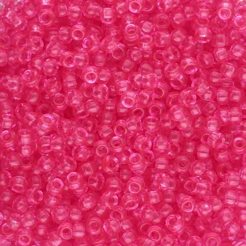Seed beads Miyuki 11/0 1308 - Dyed Transparent Bubble Gum Pink x8g