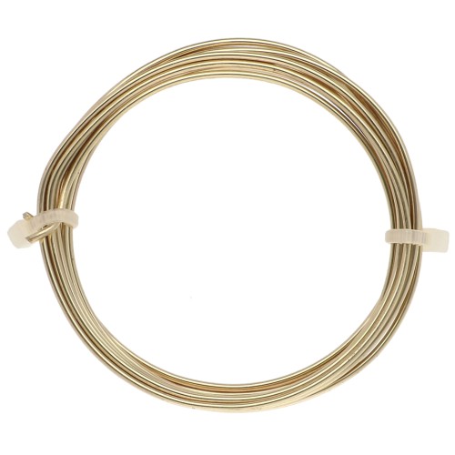 1.5 mm brass wire for jewelry making - Unfinished brass x 1.75 m