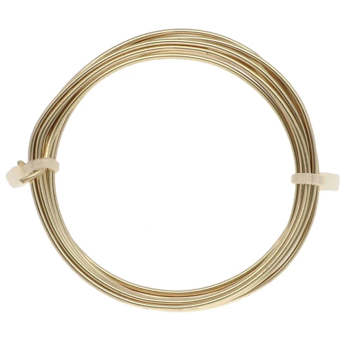 1.5 mm brass wire for jewelry making - Unfinished brass x 1.75 m