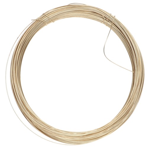 0.4 mm brass wire for jewelry making - Unfinished brass x 20 m