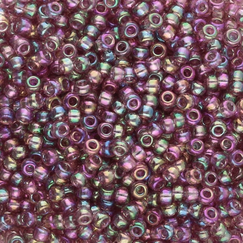 Seed beads Miyuki 11/0 256D - Transparent Dark Smoky Amethyst AB x8g