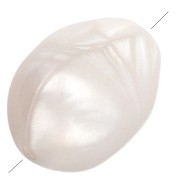 Beads - 19x14.5 mm Irregular Acrylic Beads - Pearlescent White x4 19x14.5 mm Irregular Acrylic Beads - Pearlescent White x4