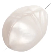 19x14.5 mm Irregular Acrylic Beads - Pearlescent White x4