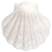 pendant - 41x40 mm Acrylic Shell Pendant - Pearlescent White x1 41x40 mm Acrylic Shell Pendant - Pearlescent White x1