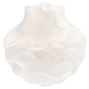 41x40 mm Acrylic Shell Pendant - Pearlescent White x1