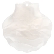 41x40 mm Acrylic Shell Pendant - Pearlescent White x1