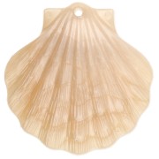 41x40 mm Acrylic Shell Pendant - Beige Pearl x1