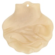 41x40 mm Acrylic Shell Pendant - Beige Pearl x1