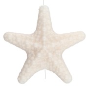 Beads - Textured Acrylic Starfish Bead 31x33 mm - Cream x1 Textured Acrylic Starfish Bead 31x33 mm - Cream x1