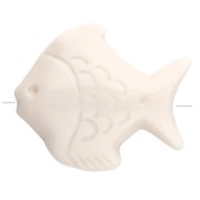 25x30 mm acrylic fish bead - Cream x1