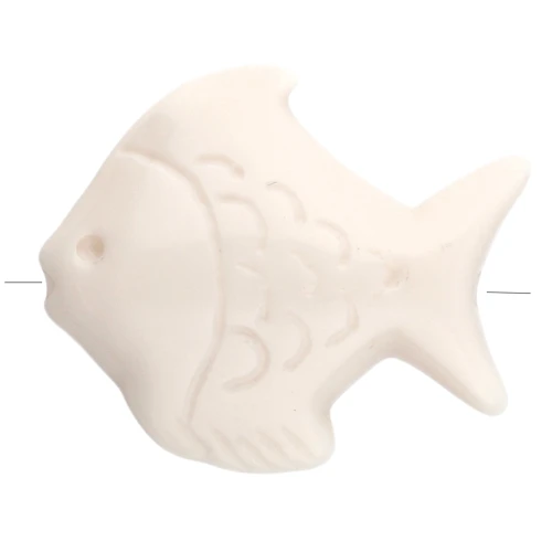25x30 mm acrylic fish bead - Cream x1