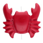 26x28 mm acrylic crab bead - Red x1|raw }}
