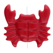 26x28 mm acrylic crab bead - Red x1