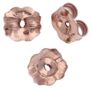 Earring Back - 5x5.5mm Rose Gold Filled (Laminated Gold) x4