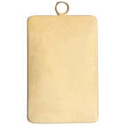 Playing Card Pendant 21x13 mm - Epoxy-Coated Ace of Hearts - Gold-Plated 304 Stainless Steel - Red