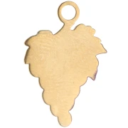Grape Cluster Charm, 18x12 mm, Epoxy Resin - Gold-Plated 304 Stainless Steel - Purple x1