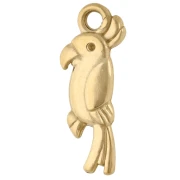 18.5x7.2 mm Parrot Charm - 304 Gold Stainless Steel x1