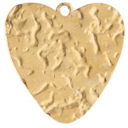Heart Pendant, 17.5x18 mm, with cabochons and rhinestones - Gold-Plated 304 Stainless Steel - White - Green