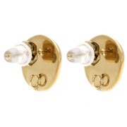 Irregular Earstuds, 12x11 mm - Gold-Plated 304 Stainless Steel (2-pack)