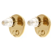 Irregular Earstuds, 12x11 mm - Gold-Plated 304 Stainless Steel (2-pack)