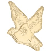 Bird pendant 40x36 mm - 304 gold-plated stainless steel x 1